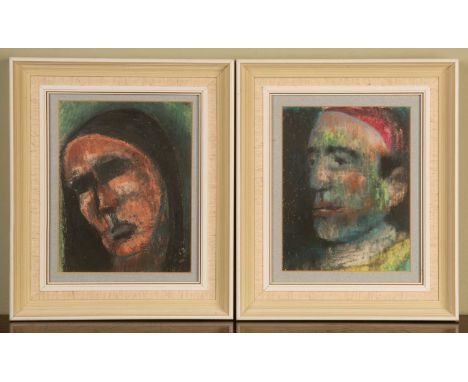 A R Thomas (20th Century), Maltese Peasant Woman, pastel, framed and glazed, 22cm x 17, together with another work by the sam