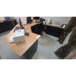 U-Shape Desk, 110'' x 103'', 2-Doors, 2-Drawers
