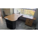 L-Shape Desk, 60'' x 30'' , 36'' x 18'', c/w Drawers