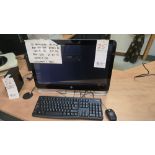 HP All-in-One Computer Unit, c/w Monitor, KB & Mouse (Win-11Pro, 64bit) see photos for more specs)