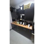 Credenza & Hutch Unit, (3) Drawers, (8) Doors