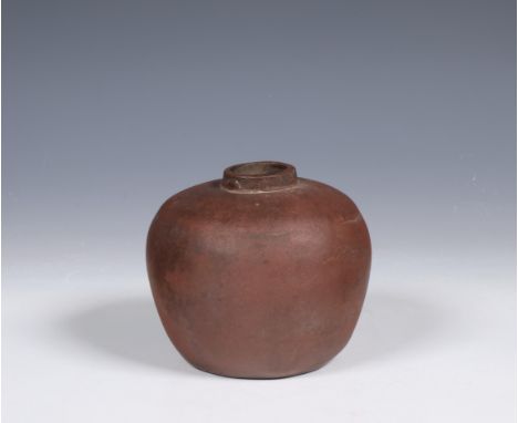 China, small Yixing earthenware vase, (some wear) h. 8 cm [1]