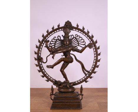 India, a bronze statue of The Divine Cosmic dancing Shiva, Nataraja, late 19th-early 20th century, Bought from the private co