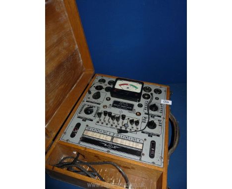 A suitcase style cased "Model 314 Tube Tester" by Radio City Products Co., Inc. N.Y.C - U.S.A., the case 16 7/8'' wide x 13 3