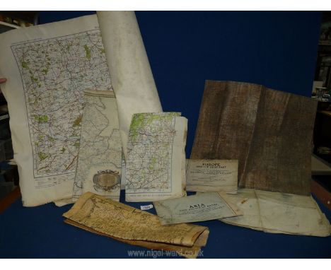 A quantity of Maps including Ordnance Survey maps of Birmingham, Wolverhampton, Shrewsbury and Welshpool, National Geographic