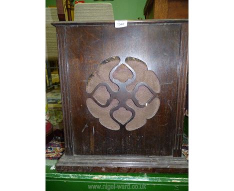 A most substantial dark Oak cased British Thomson-Houston Loud Speaker, 18 1/4'' wide x 13 3/8'' deep x 21'' high.