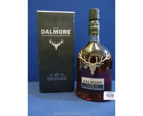 A 15 year old boxed 'Dalmore' single malt scotch whisky.