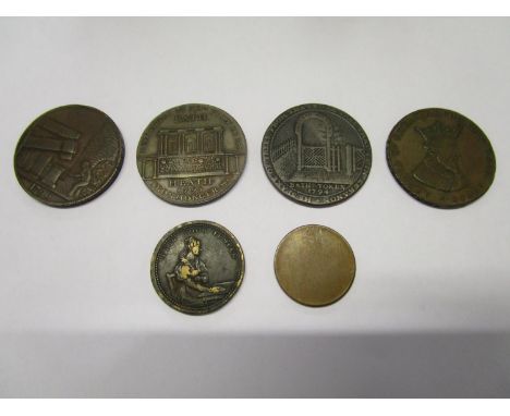 Tokens - three 18th century Bath tokens to include a Payne and Turner, Bath, Silversmiths Alfred Ye Great Refounded Bath copp
