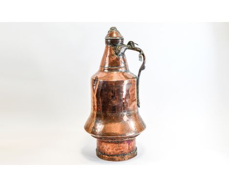 Large 19thC Ottoman Copper Ewer/Pitcher