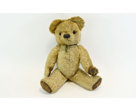 Chad Valley 1940's / 1950's Teddy Bear, In Loved Condition. 17.5 Inches Tall. 