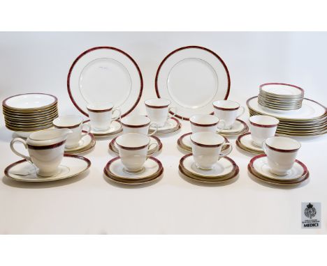 Royal Worcester Medici Pattern Part Teaset (60) pieces approx. Comprising 10 dinner plates, 10 small plates, 10 cups, milk ju