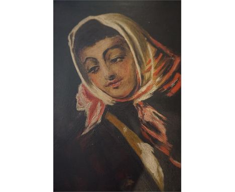 Minnie S MacNeil "Female Portrait" Oil On Panel, 30 x 24cm, in a later gilt frame, dated to verso 1906