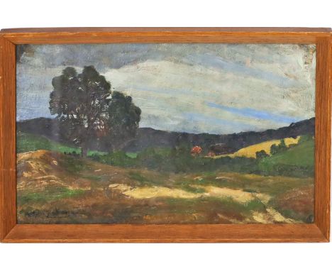 Keller-Reutlingen, Paul Wilhelm (1854 Reutlingen - München 1920) Landschaft. Öl/Lwd./Karton, li. u. sign. und verso mit Stemp