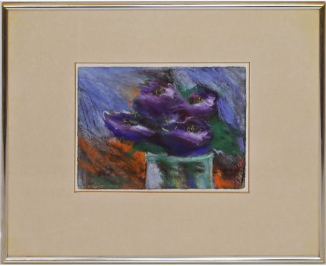 Alavi, Kani (geb. 1955 Iran) Blumenwiese. Pastell, re. u. sign. und dat. (19)89. Ca. 20x 26,5 cm. PP., R.