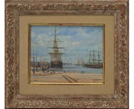 Meyer-Wiegand, Rolf Dieter (1929 Krefeld - Köln 2006) Impressionistische Ansicht des Hafens von Marseille ("Vieux Port"). Öl/