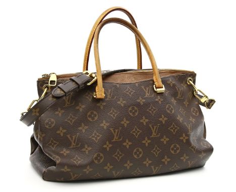 Shoulder bag "Pallas", Louis Vuitton. Monogram Canvas. Hellbraune Beschläge. Goldfarbene Hardware, gem. "LOUIS VUITTON PARIS"