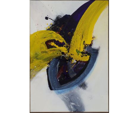 Gressl, Roger (geb. 1959 in St. Pölten) Sonnenstrahl. Mischtechnik/Lwd., mittig u. sign. und dat. (19)93. Ca. 130x 90 cm. R. 
