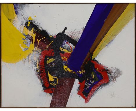 Gressl, Roger (geb. 1959 in St. Pölten) Ohne Titel. Mischtechnik/Lwd., re. u. sign. und dat. (19)93. Ca. 70x 90 cm. R. 