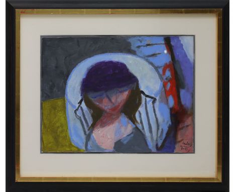 Laabs, Hans (1915 Treptow - Berlin 2004) Ohne Titel. Öl/Lwd. (auf Platte freigestellt montiert), re. u. sign. und dat. 1969. 