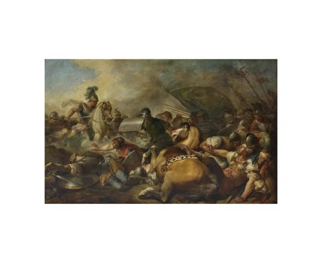 Cercle de Charles-André, dit Carle van Loo (Nice 1705-1765 Paris)Scène de bataille, probablement Alexandre et PorusCircle of 