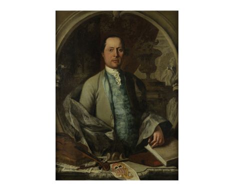 Ecole lombarde, XVIIIe sièclePortrait de gentilhomme au violon, présumé être un membre de la famille Ricciardi de BergameLomb