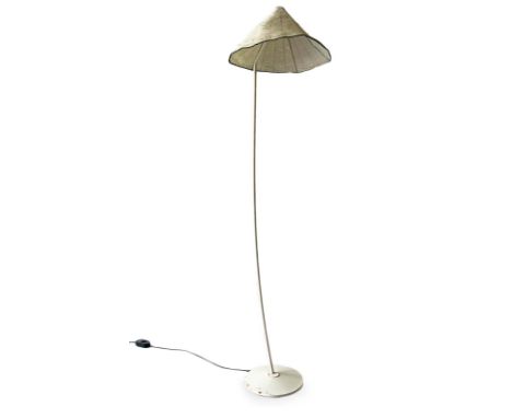 Leucos, R. Pamio drawing , Sarasar model, floor lamp, structure in white lacquered metal finishing craquele white color, diff