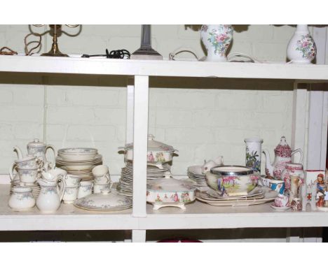 Collection of Royal Doulton Juliet dinnerware, Meakin including tureens, Goebel, etc.