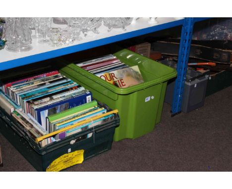 Mandolin, box of tools, Roberts radio, vinyls, books.