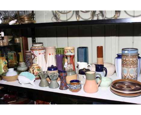 Collection of stoneware and ceramics including Royal Doulton, Poole, Denby.