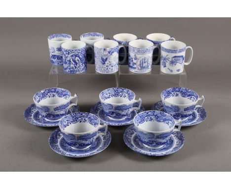 A Spode "Italian" breakfast set for five, four "Italian" mugs and four "Blue Room" mugsCondition:The 'Maritime' mug has a chi