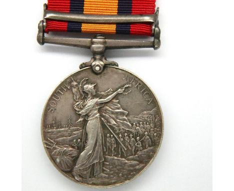 PTE TG Smith: QSA medal with Cape Colony bar, Railway Pioneer Regiment. P&amp;P Group 1 (£14+VAT for the first lot and £1+VAT