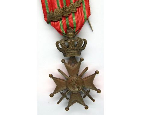 Belgian WWI Croix De Guerre medal. P&amp;P Group 1 (£14+VAT for the first lot and £1+VAT for subsequent lots) 