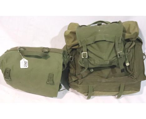 German 1960s DDR military kit bag and field equipment. P&amp;P Group 3 (£25+VAT for the first lot and £5+VAT for subsequent l