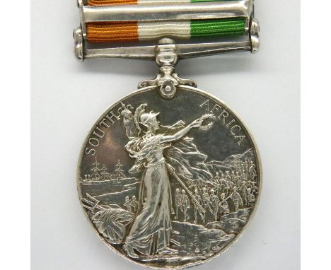 PTE M Welsh: KSA medal with 1901 and 1902 M Welsh Cameron Highlanders. P&amp;P Group 1 (£14+VAT for the first lot and £1+VAT 