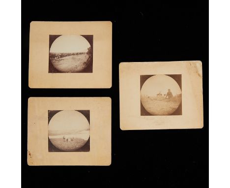 Group of three Kodak No. 1 Carte de Viste (CdV) or cabinet card photographs depicting Native Americans in the Midwest. One de