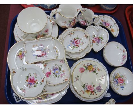 Royal Crown Derby 'Derby Posies' Trinket Dishes, cream jugs, trio, etc approx. 21 pieces:- One Tray