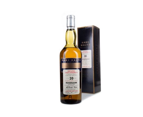 ROSEBANK 1979 20 YEAR OLD RARE MALTSSingle malt.Pride of the Lowlands, Rosebank is making a comeback after more than 25 years