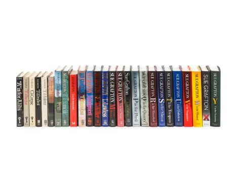 GRAFTON, Sue (1940-2017).&nbsp; A complete run of the Kinsey Millhone Alphabet Series. All FIRST EDITIONS, ALL SIGNED BY GRAF