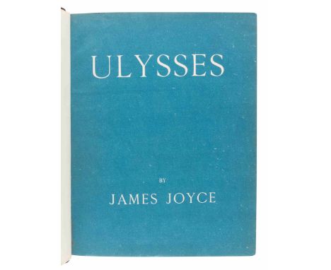 JOYCE, James.&nbsp;Ulysses. London: Egoist Press, 1922.&nbsp;4to. 8pp. errata. Contemporary brown morocco gilt, stamp-signed 