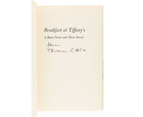 CAPOTE, Truman (1924-1984). Breakfast at Tiffany's. New York: Random House, 1958.8vo. Original yellow cloth gilt, top edge st