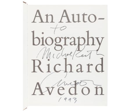 AVEDON, Richard (1923-2004). An Autobiography. New York: Random House, 1993.Folio. Numerous photographic reproductions. Origi