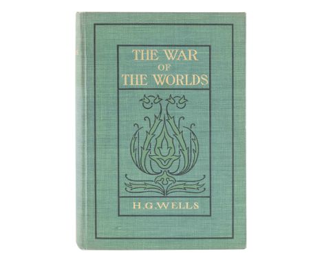 WELLS, H. G. (1866-1946). The War of the Worlds. New York: Harper &amp; Brothers, 1898.&nbsp;8vo. Frontispiece and 15 illustr