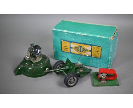 A boxed Astra-Pharos Anti-Tank gun and an unboxed Astra Anti-Aircraft search-light, to/w a dynamo (for a static engine) (3) 