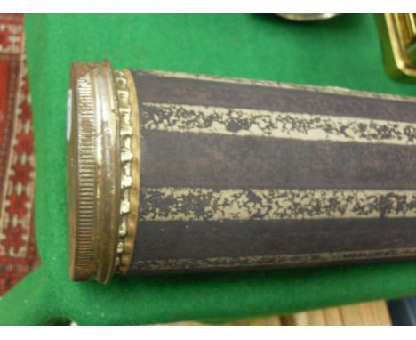 EDWARD BAWDEN (1903-1989) - a print cylinder with printed striped paper covering by Bawden containing an unrelated unframed a