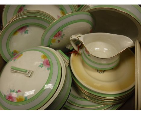 Seven boxes of various china ware to include Beleek, Midwinter, Wedgwood, Clarice Cliff dinner wares, Royal Doulton dinner wa