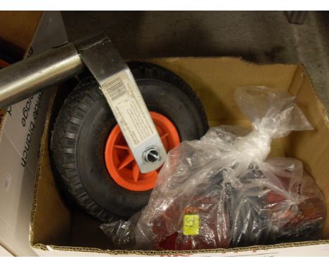 A pneumatic jockey wheel and a magnetic trailer light set*