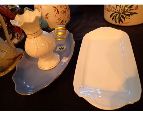 Art Deco Carlton Ware fruit dish and a Wedgwood example 