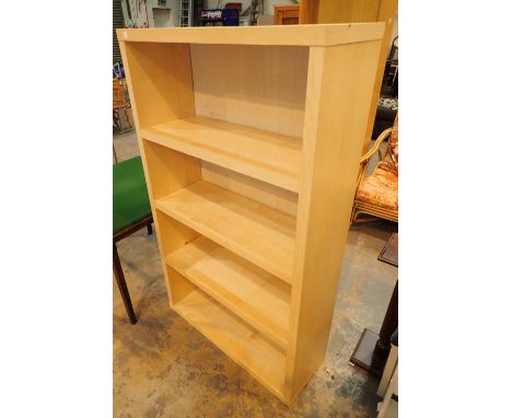 Pine veneered shelf bookcase 152 x 91 cm