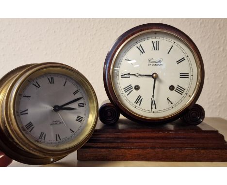 Commiti of London Mantel Clock + a Celeste Nautical Yacht Alarm Clock