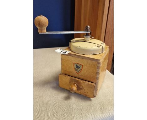 Original Peugeot Freres Coffee Grinder Mill - Automobilia Interest, 21cm high